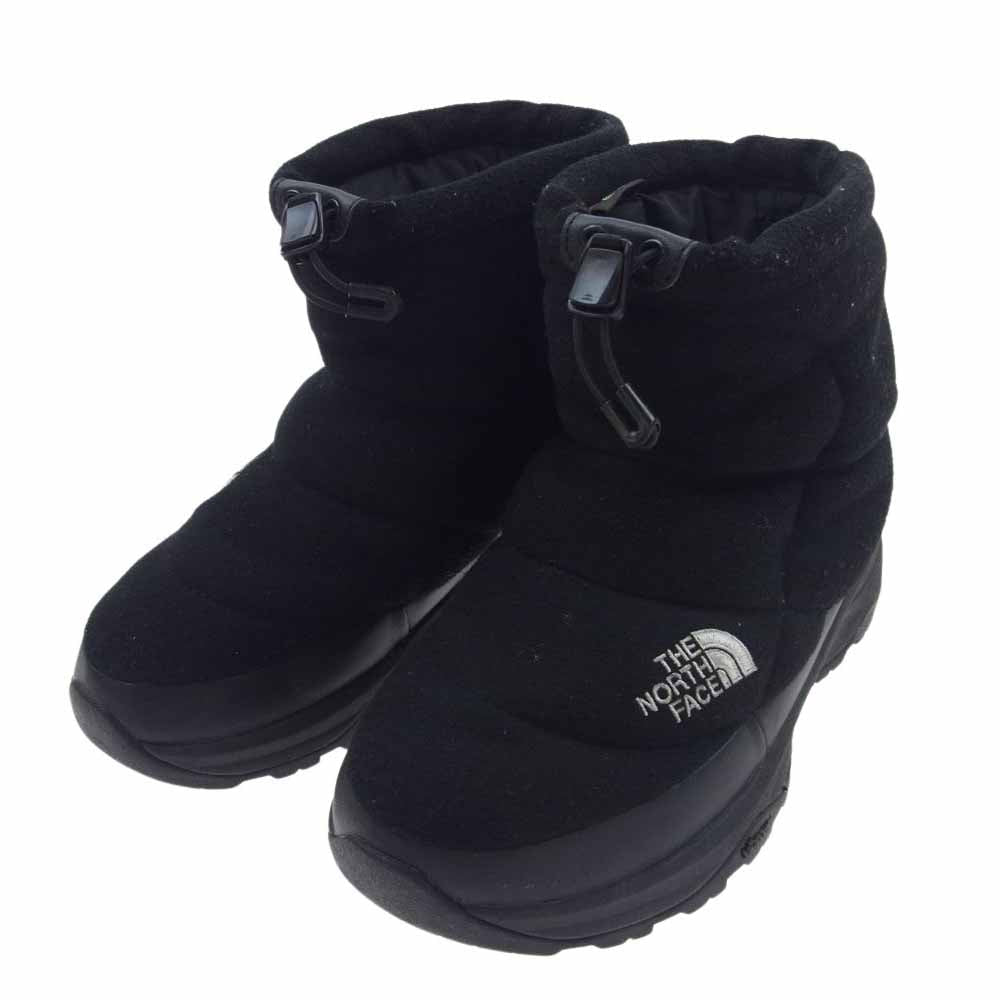 THE NORTH FACE ノースフェイス NF51979 Nuptse Bootie Wool 5 Short ヌプシ ブーティー ウール 5ショートブーツ ブラック系 24.0cm【中古】