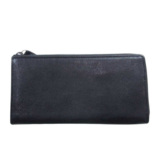 土屋鞄 アルマス スマートロング Lファスナー バッファロー タンニン レザー ロングウォレット 長財布 ブラック系【中古】