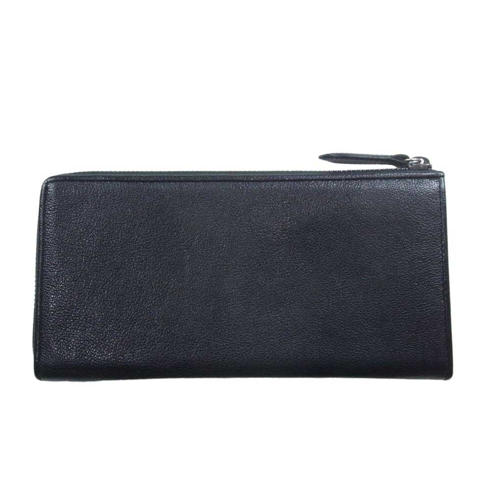 土屋鞄 アルマス スマートロング Lファスナー バッファロー タンニン レザー ロングウォレット 長財布 ブラック系【中古】
