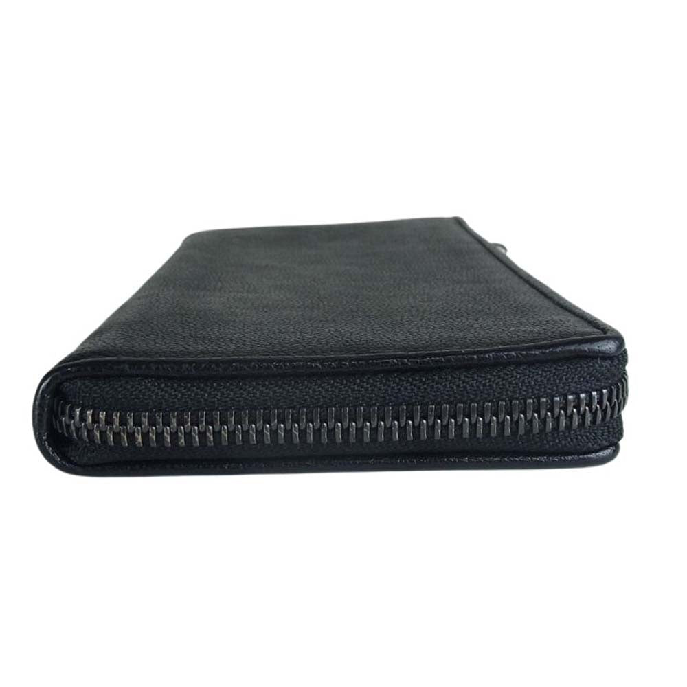 土屋鞄 アルマス スマートロング Lファスナー バッファロー タンニン レザー ロングウォレット 長財布 ブラック系【中古】