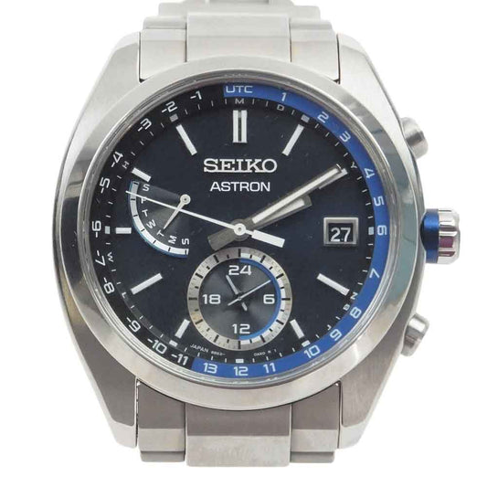 SEIKO セイコー SBXY013 アストロン オリジン ソーラー電波 クロノグラフ ウォッチ 時計 シルバー系【中古】