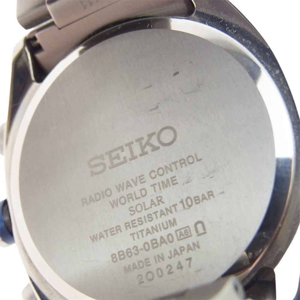 SEIKO セイコー SBXY013 アストロン オリジン ソーラー電波 クロノグラフ ウォッチ 時計 シルバー系【中古】
