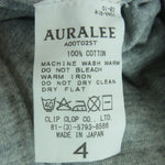 AURALEE オーラリー A00T02ST SEAMLESS POCKET TEE 半袖 Tシャツ コットン 日本製 グレー系 4【中古】