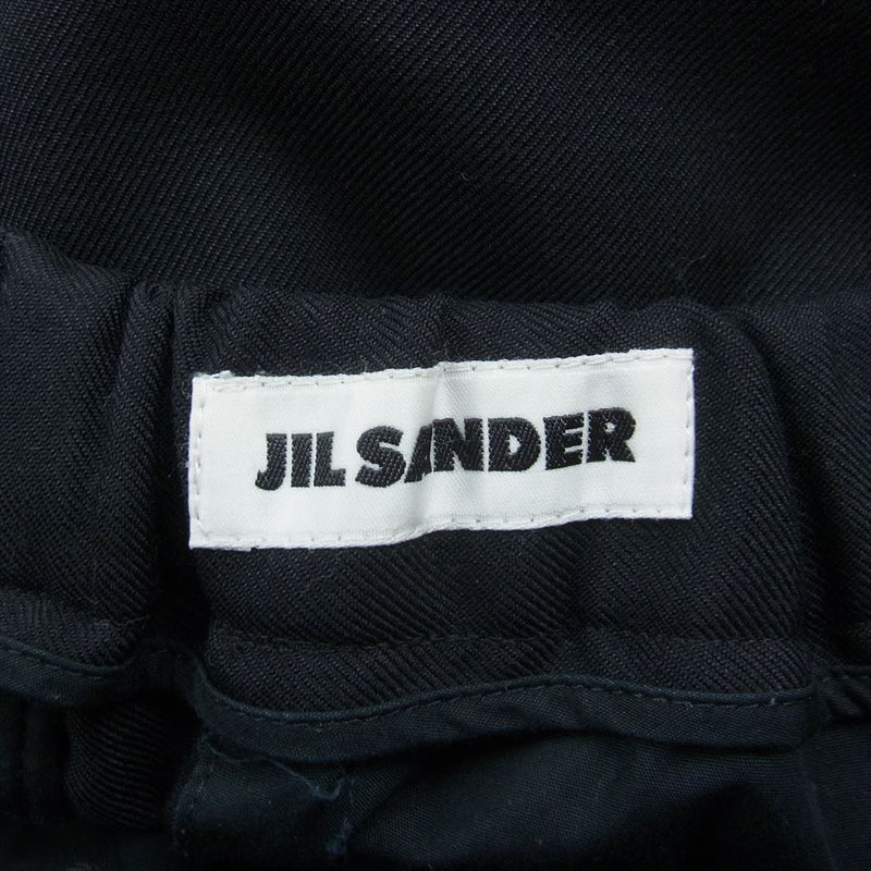JIL SANDER ジルサンダー 20SS JSMQ311301 国内正規品 イージー トラウザーズ スラックス パンツ ブラック ブラック系 44【中古】