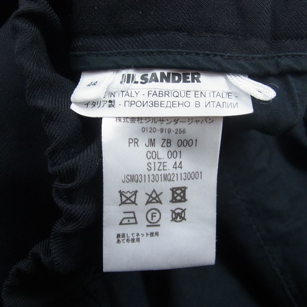 JIL SANDER ジルサンダー 20SS JSMQ311301 国内正規品 イージー トラウザーズ スラックス パンツ ブラック ブラック系 44【中古】