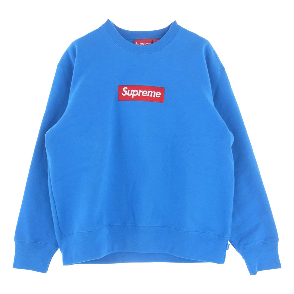 Supreme シュプリーム 22AW Box Logo Crewneck ボックスロゴ クルーネック スウェット ライトブルー ブルー系 S【新古品】【未使用】【中古】