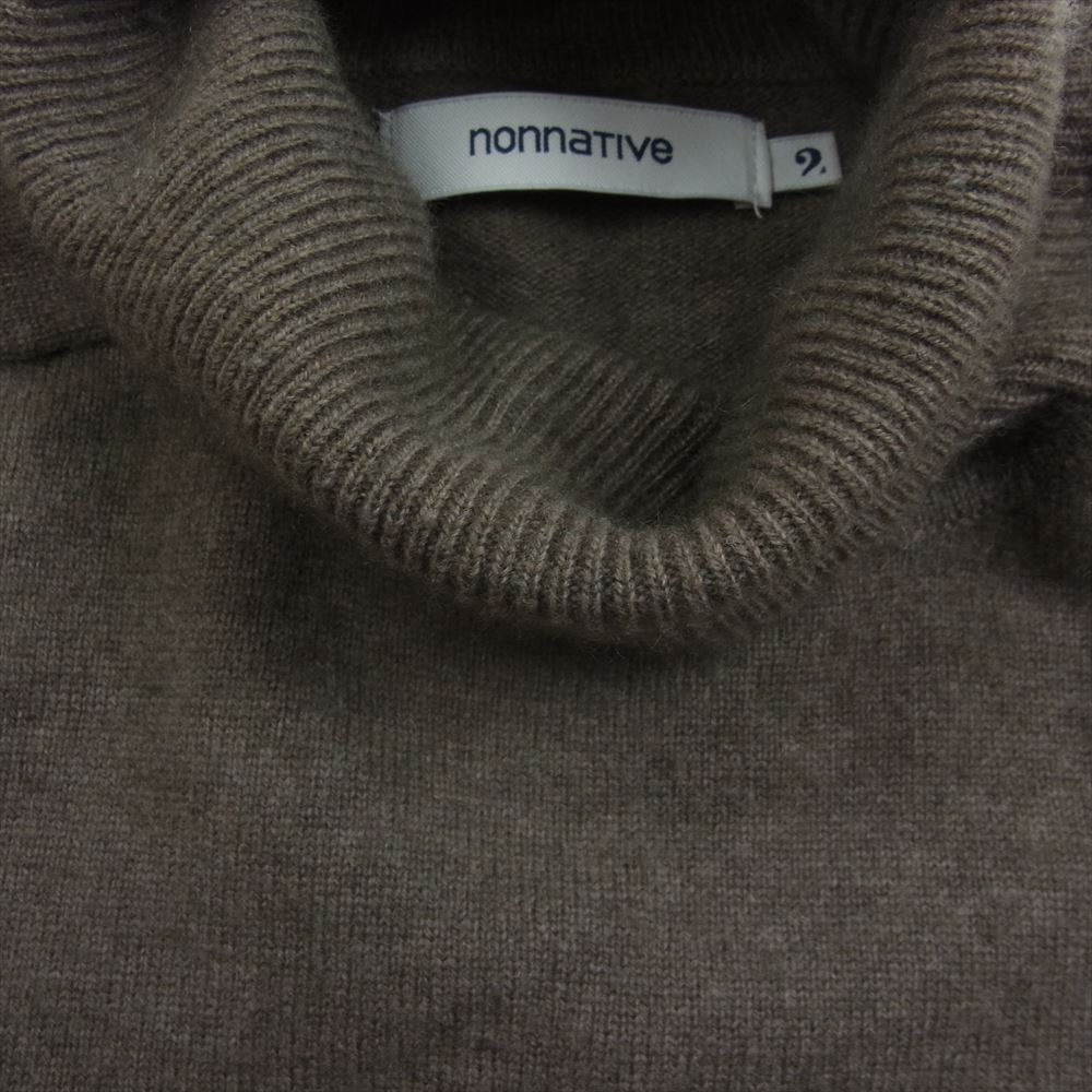 nonnative ノンネイティブ NN-K4202 DWELLER TURTLE NECK SWEATER カシミヤ混 タートルネック セーター ニット ブラウン系 2【中古】