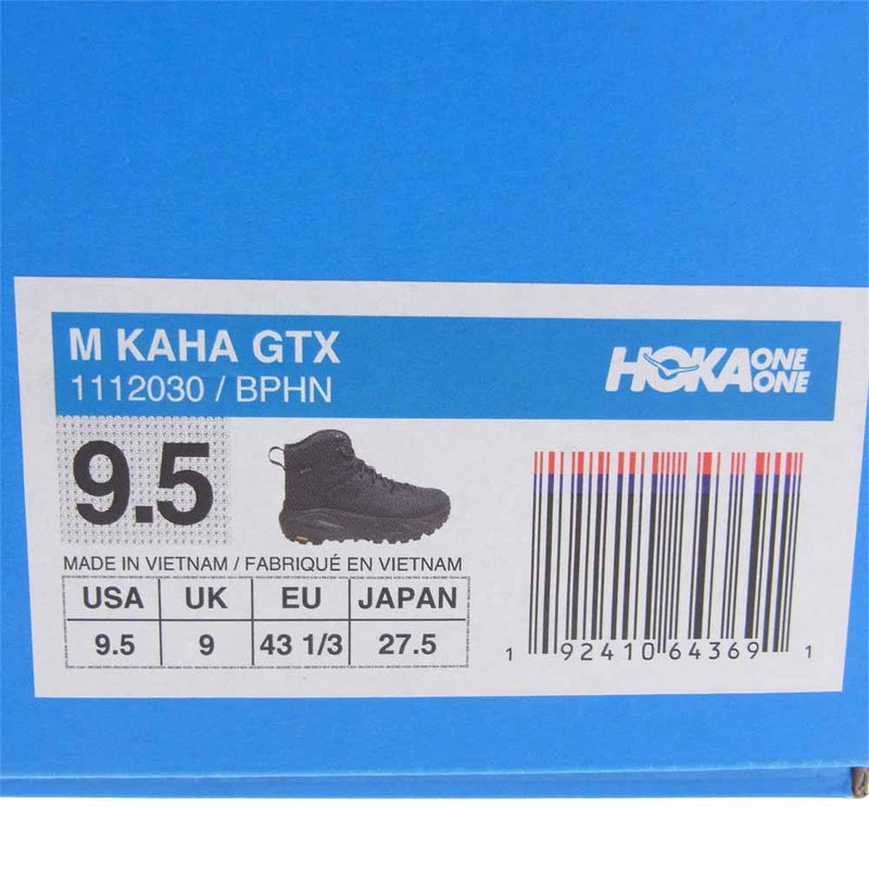 HOKA ONE ONE ホカ オネオネ 1112030 BPHN kaha gtx カハ ハイカット スニーカー GORE-TEX ゴアテックス Vibram  ビブラムソール ブラック系 27.5cm【中古】