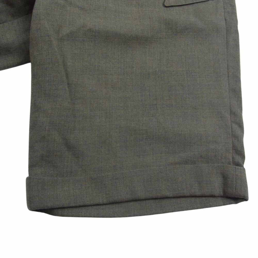 COMME des GARCONS HOMME PLUS コムデギャルソンオムプリュス PO-P017 AD2014 パッチポケット ウール ハーフ パンツ カーキ系 M【中古】