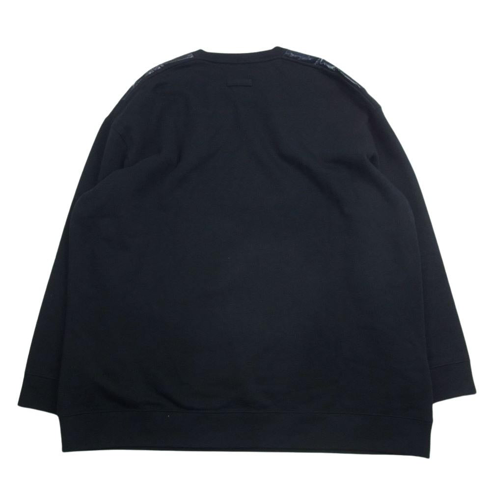 RAF SIMONS ラフシモンズ 19AW 192-1908 × DAVID LYNCH デヴィッドリンチ フォトパッチ オーバーサイズ クルーネック スウェット  ブラック系 S【中古】