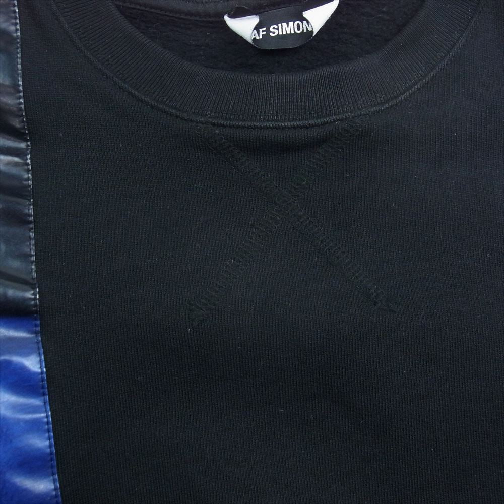 RAF SIMONS ラフシモンズ 19AW 192-1908 × DAVID LYNCH デヴィッドリンチ フォトパッチ オーバーサイズ クルーネック スウェット  ブラック系 S【中古】