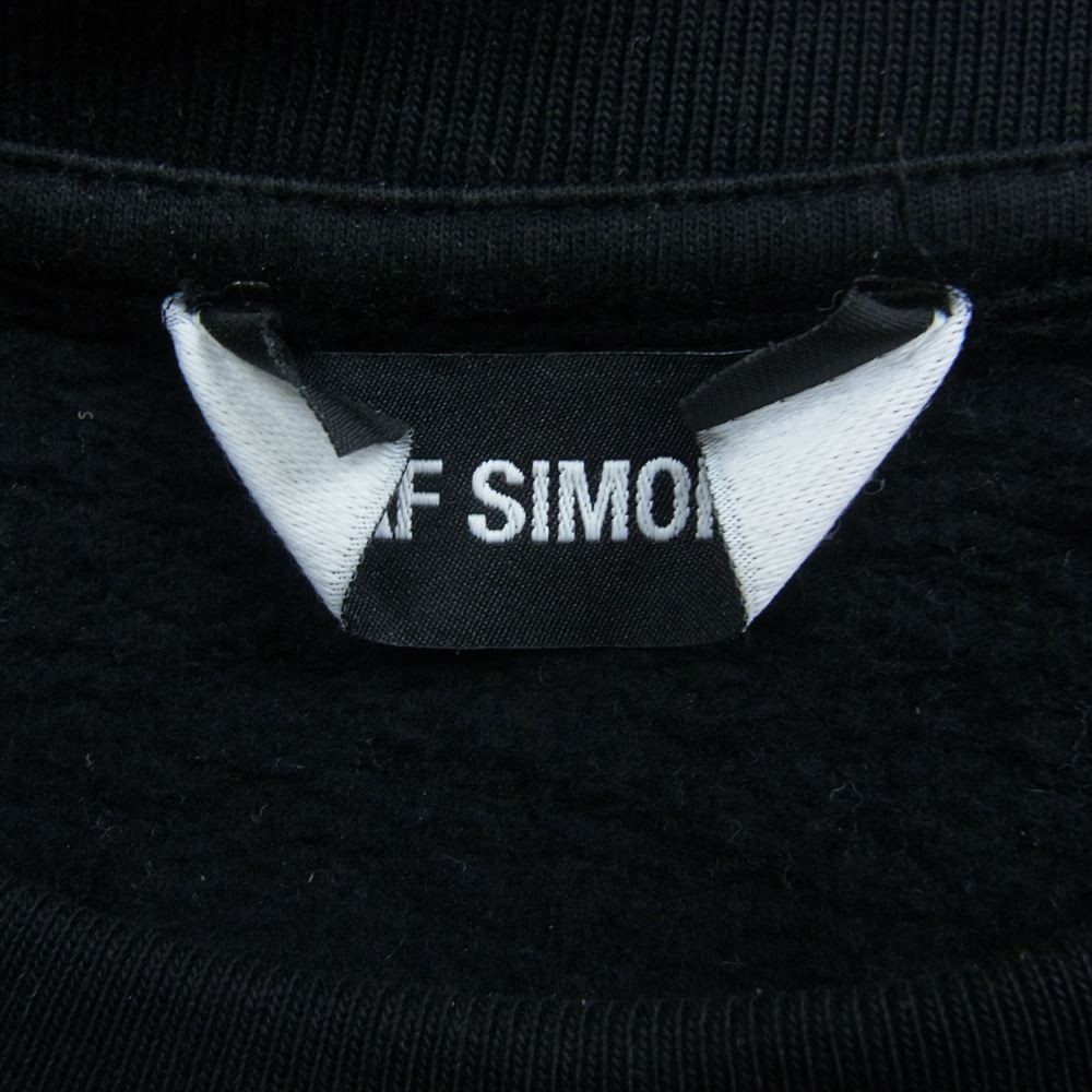 RAF SIMONS ラフシモンズ 19AW 192-1908 × DAVID LYNCH デヴィッドリンチ フォトパッチ オーバーサイズ クルーネック スウェット  ブラック系 S【中古】