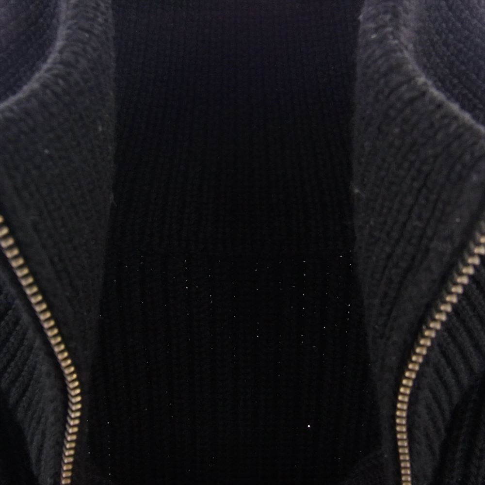 MAISON MARTIN MARGIELA メゾンマルタンマルジェラ S31GP0029 S15057 2014 02 ウール ドライバーズ ジップアップ ニット ブラック系 M【中古】