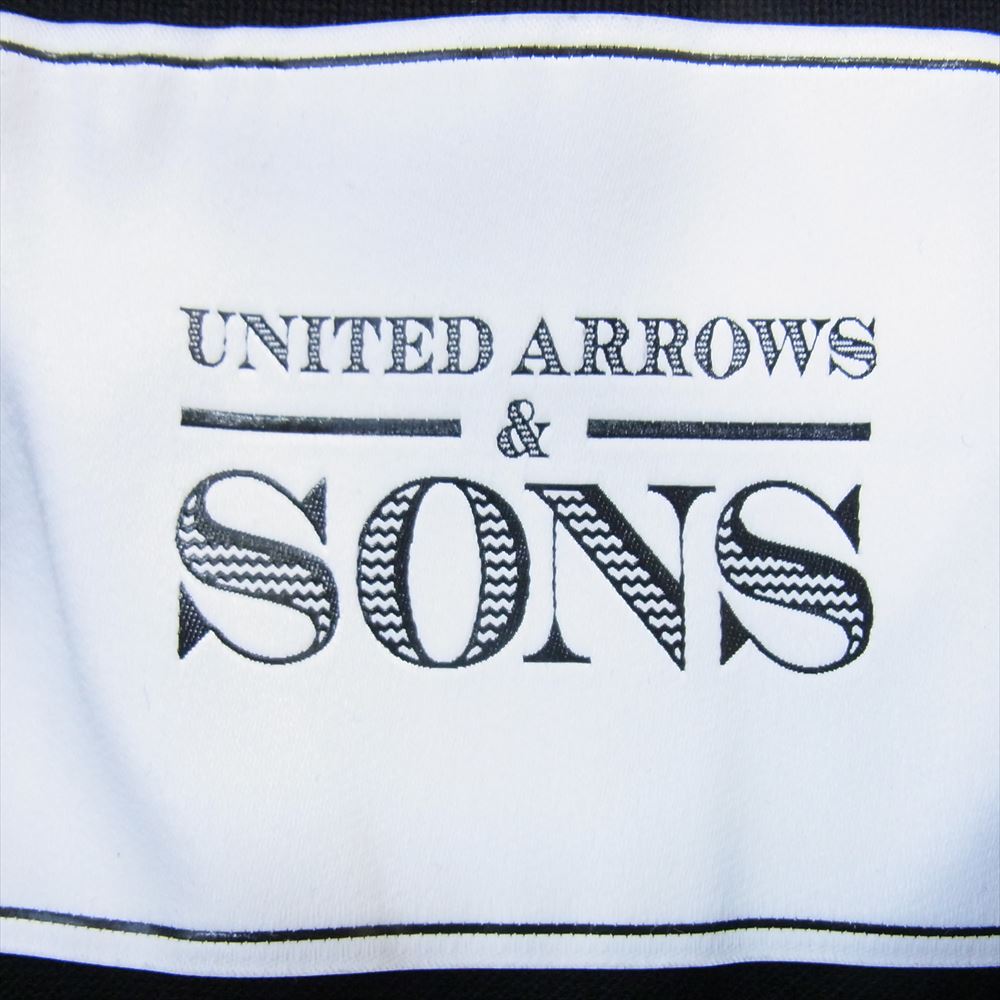 UNITED ARROWS ユナイテッドアローズ ＆SONS アンドサンズ ボックス シルエット 半袖 リンガー カノコ シャツ ブラック系 M【美品】【中古】