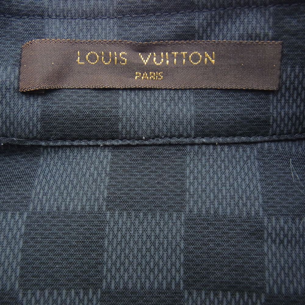 LOUIS VUITTON ルイ・ヴィトン RM 122D H 1SH35BIS 国内正規品 ポケット ダミエ グラフィック プリント コットン 半袖 シャツ  ブラック系 XS【中古】