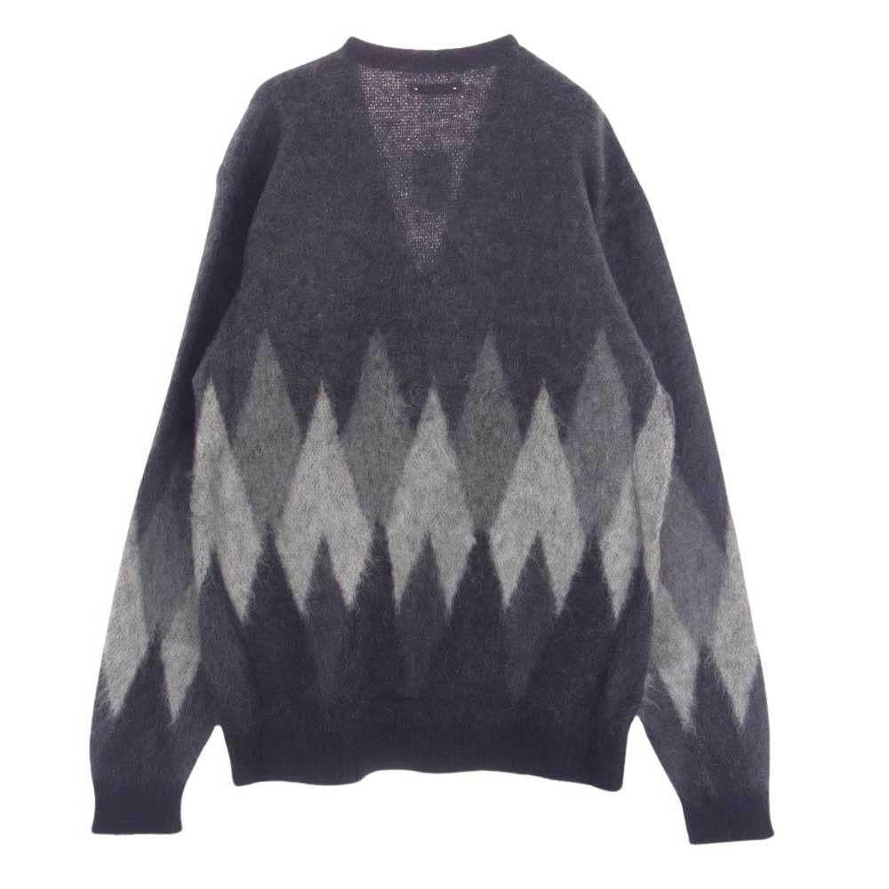 MINEDENIM マインデニム 2210-6002-97-032 Kid Mohair Argyle Washed Knit Long Cardigan キッド モヘア アーガイル ウォッシュ ニット ロング カーディガン グレー系 ブラック系 3【新古品】【未使用】【中古】