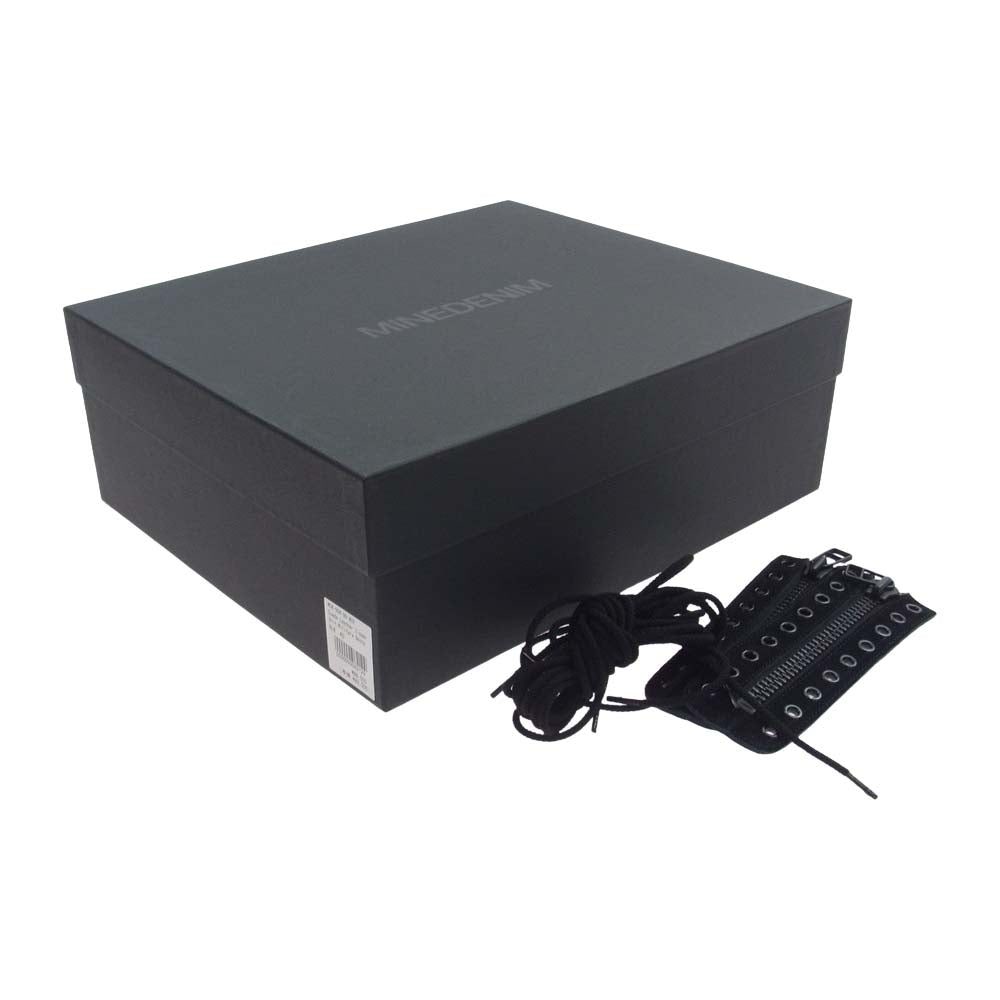 MINEDENIM マインデニム MGK-004-99-402 Suede Leather Zipper Unit Military Boots スエード レザー ジッパーユニット ブーツ ブラック系 40【新古品】【未使用】【中古】