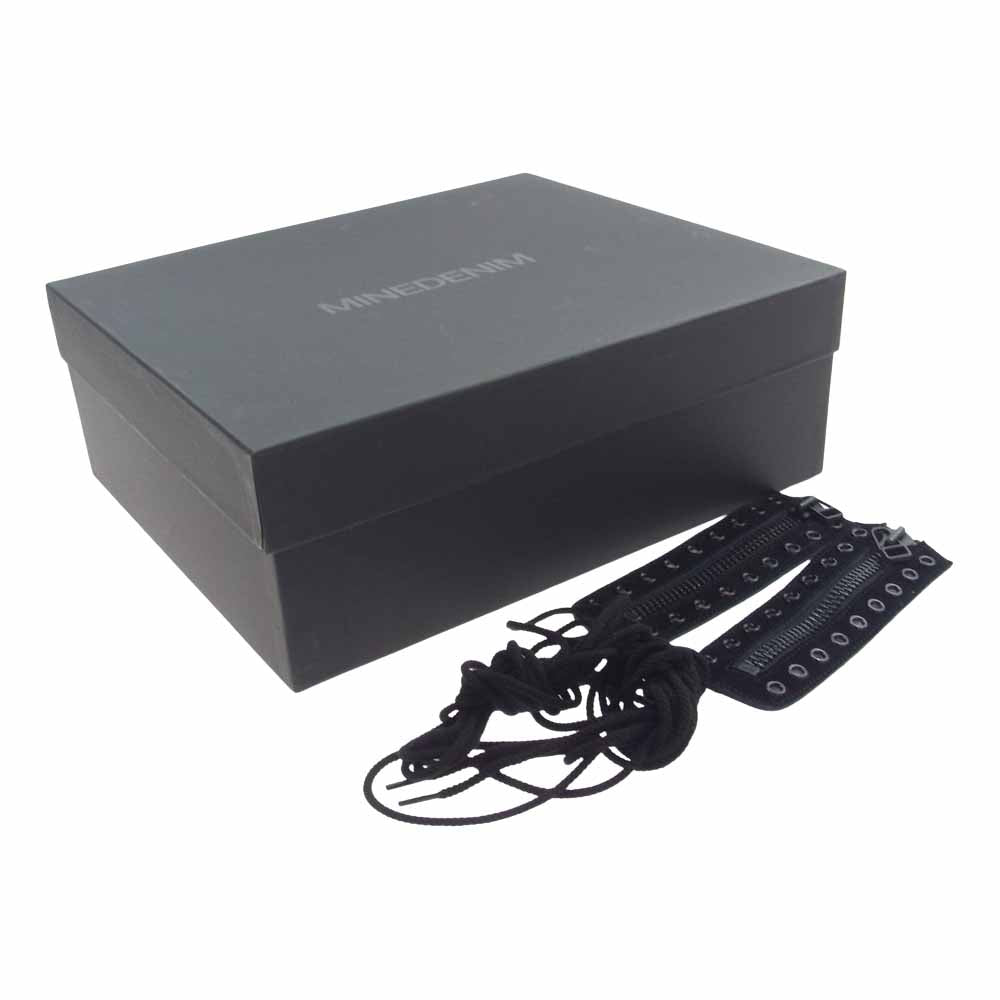 MINEDENIM マインデニム MGK-004-99-412 Suede Leather Zipper Unit Military Boots スエード レザー ジッパーユニット ブーツ ブラック系 41【新古品】【未使用】【中古】