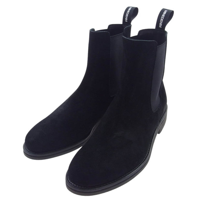 MINEDENIM マインデニム MGK-001-99-402 Suede Leather Side Gore Boots スエード レザー サイドゴア ブーツ ブラック系 40【新古品】【未使用】【中古】