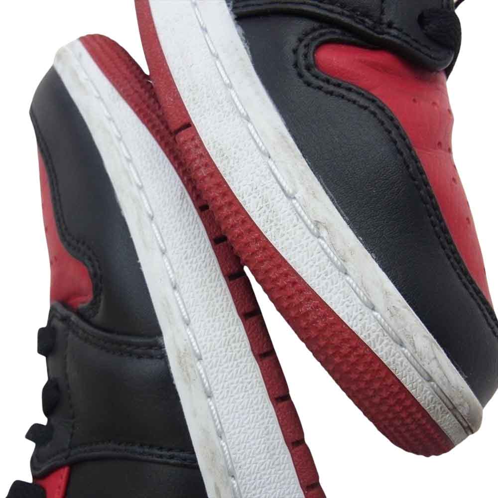 NIKE AIR JORDAN ナイキ ジョーダン 554724-074 1 AJ1 Mid Bred ミッド スニーカー レッド系 ブラック系 25.5cm【中古】
