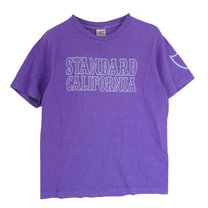 STANDARD CALIFORNIA スタンダードカリフォルニア STANDARD CALIFORNIA ロゴプリント クルーネック 半袖 Tシャツ パープル系 S【中古】