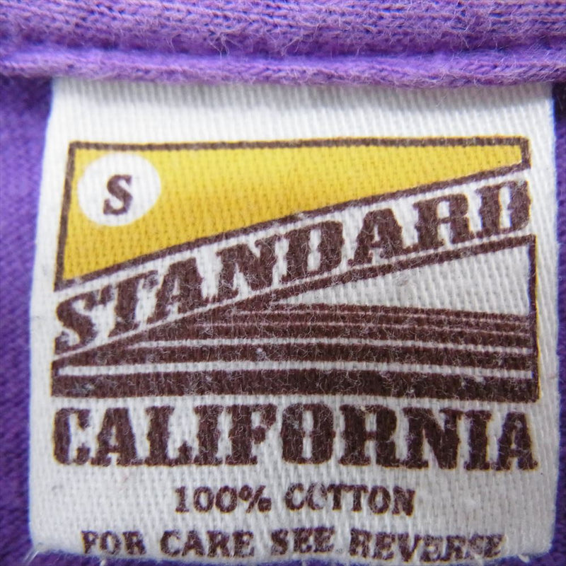 STANDARD CALIFORNIA スタンダードカリフォルニア STANDARD CALIFORNIA ロゴプリント クルーネック 半袖 Tシャツ パープル系 S【中古】