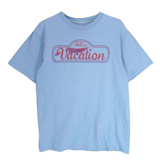 STANDARD CALIFORNIA スタンダードカリフォルニア VACATION バケーション ロゴプリント クルーネック 半袖 Tシャツ ライトブルー系 S【中古】