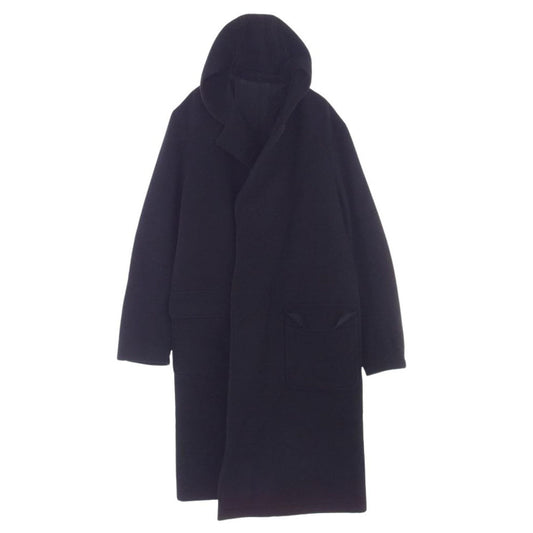 Yohji Yamamoto ヨウジヤマモト MO-C12-141 Y’s ワイズ カシミヤ混 ウール フーデッド ロング ジャケット モッズコート ブラック系 4【中古】