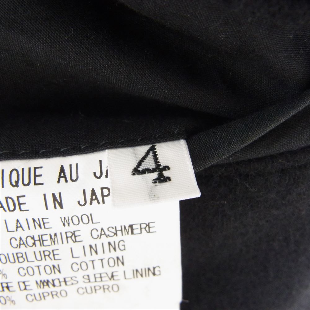 Yohji Yamamoto ヨウジヤマモト MO-C12-141 Y’s ワイズ カシミヤ混 ウール フーデッド ロング ジャケット モッズコート ブラック系 4【中古】