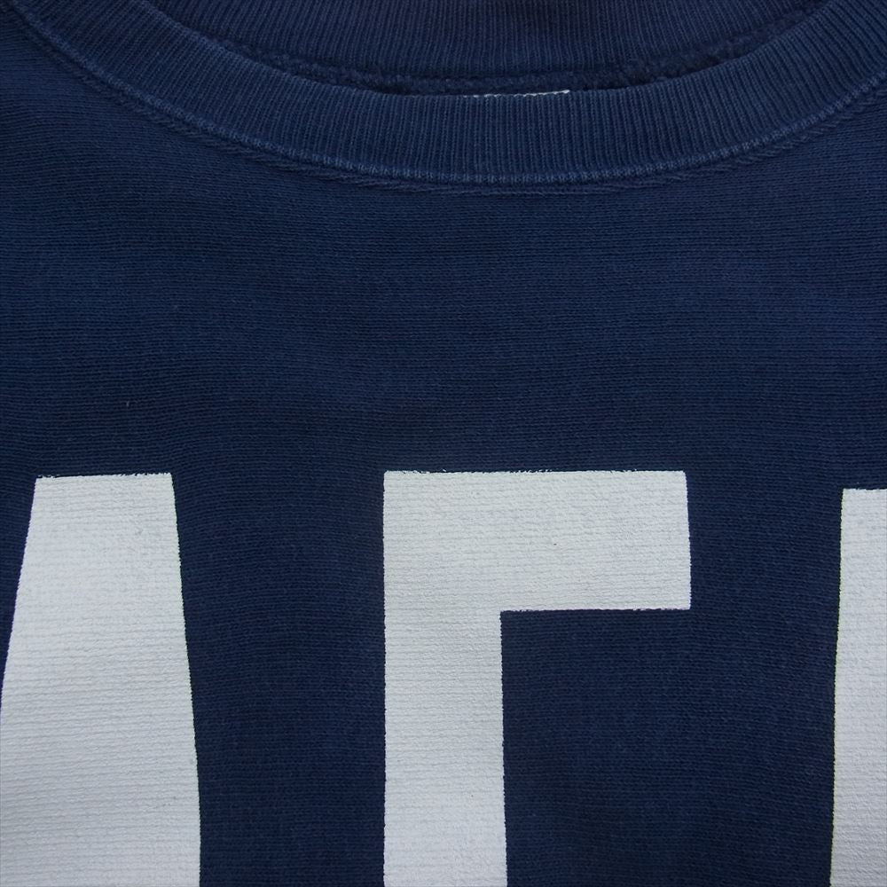 Champion チャンピオン C3-Y031 単タグ 復刻 REVERSE WEAVE リバースウィーブ AFA プリント スウェット トレーナー ネイビー系 M【中古】