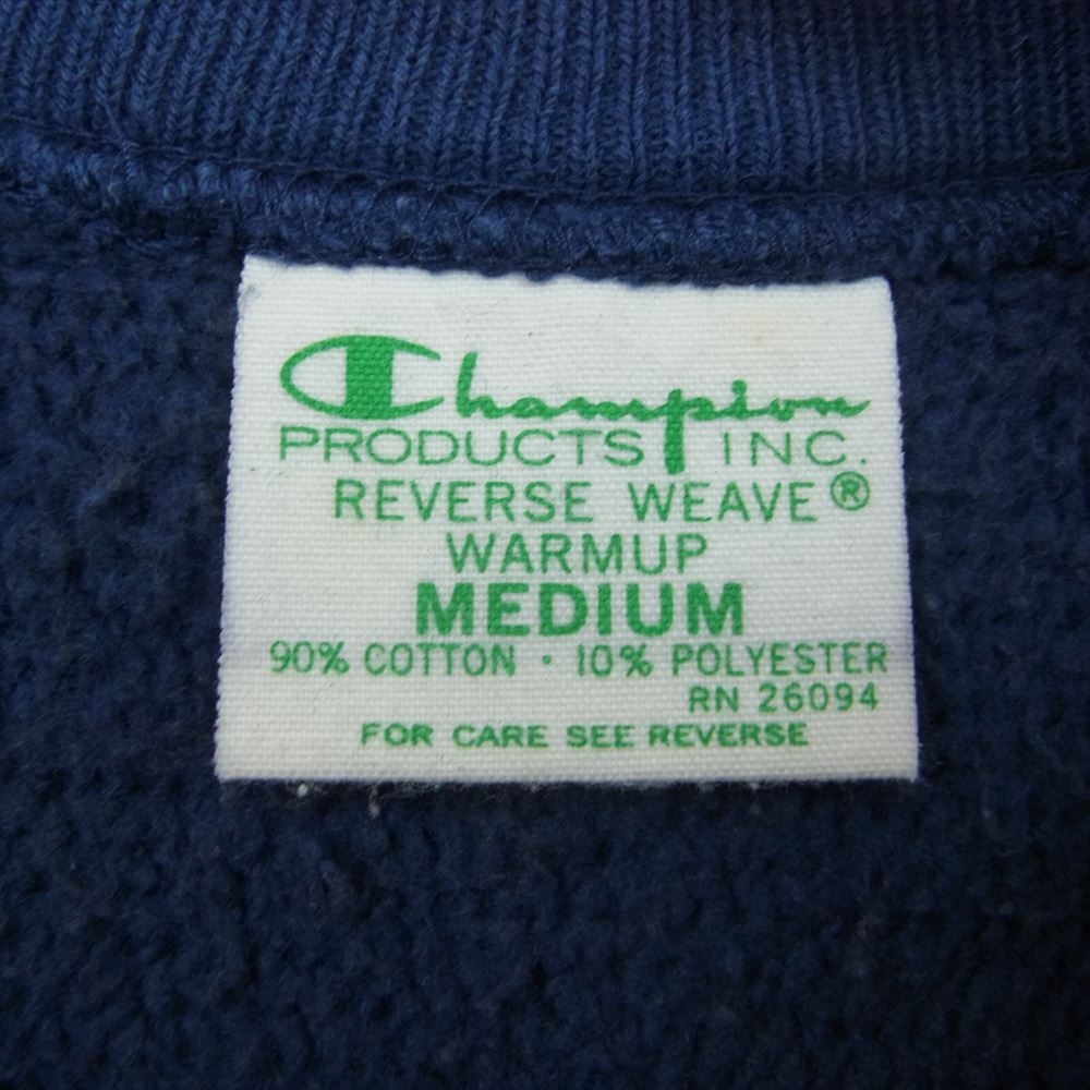 Champion チャンピオン C3-Y031 単タグ 復刻 REVERSE WEAVE リバースウィーブ AFA プリント スウェット トレーナー ネイビー系 M【中古】