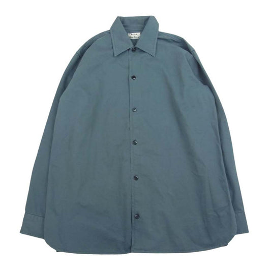 ACNE STUDIOS アクネストゥディオズ FN-MN-SHIR000191 Houston cotton twill shirt コットンツイル 長袖 ワーク シャツ ネイビー系 44【美品】【中古】