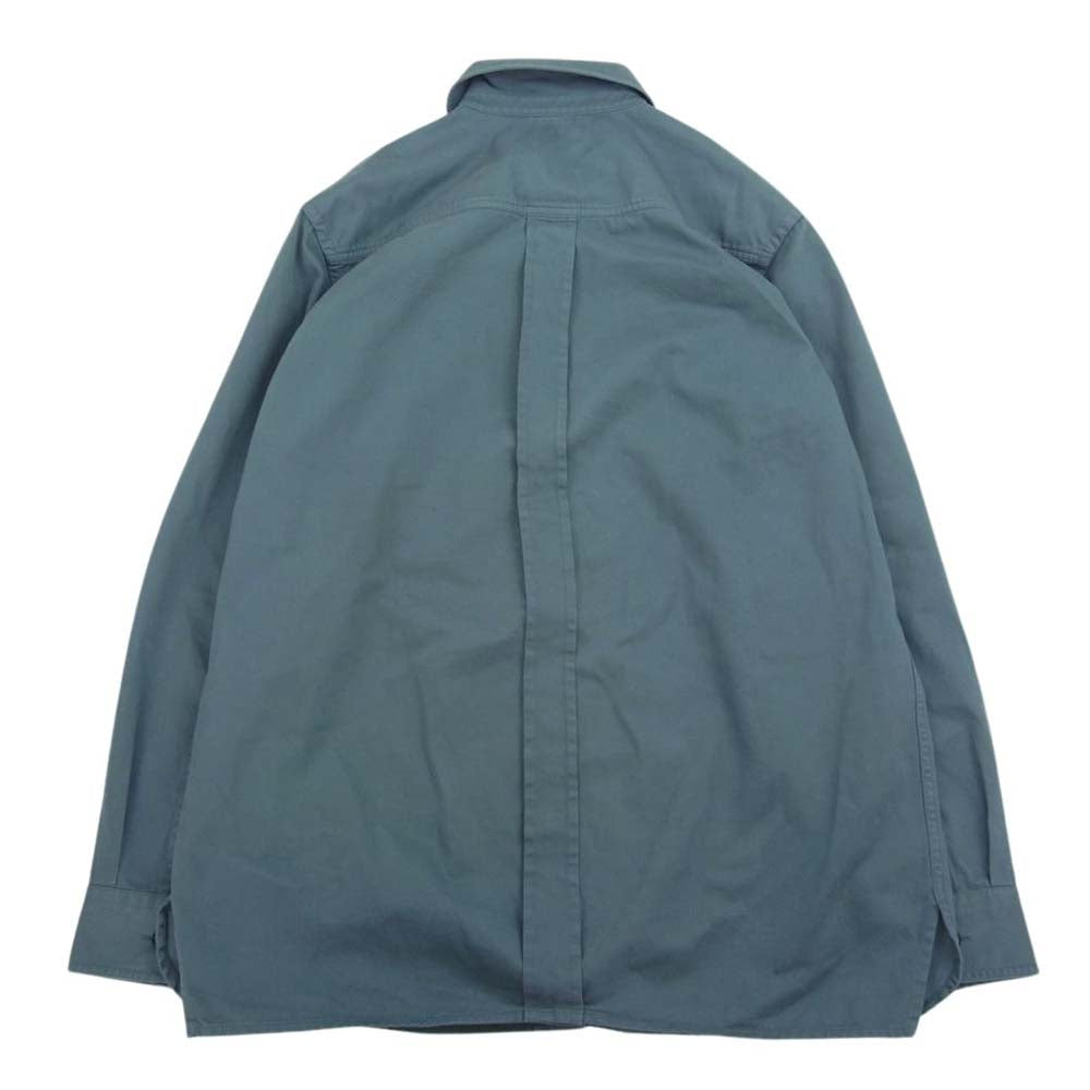 ACNE STUDIOS アクネストゥディオズ FN-MN-SHIR000191 Houston cotton twill shirt コットンツイル 長袖 ワーク シャツ ネイビー系 44【美品】【中古】