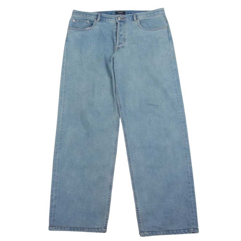 A.P.C. アーペーセー 23SS 23E1-COFDI-M09156 Fairfax Jeans 34インチ フェアファックス ボタンフライ ジーンズ ワイド デニムパンツ インディゴブルー系 34【中古】