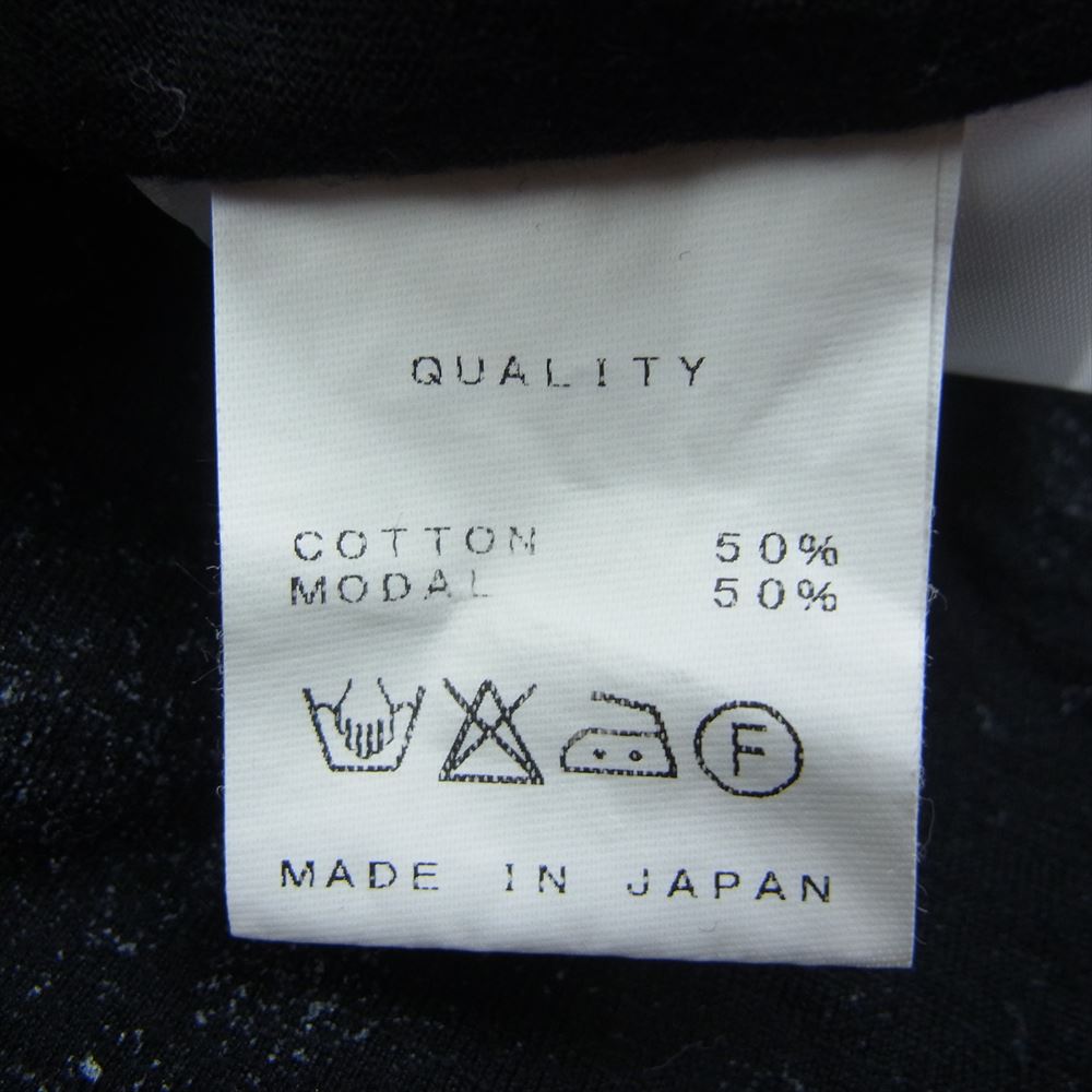 JULIUS ユリウス 14SS 467CUM3 HC-コットンモダール ゴーストグラフィック スプラッシュ カットソー 半袖 Tシャツ ブラック系 2【中古】