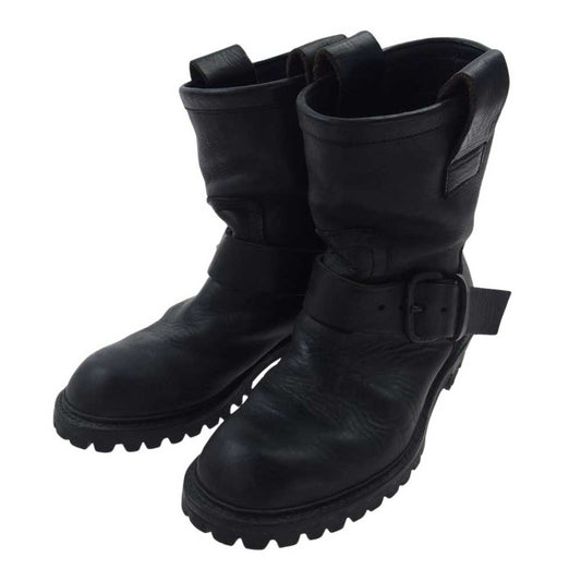 JULIUS ユリウス BLACK SENSE ブラックセンスマーケット別注 13SS 007FWM8 カウスキン レザー エンジニアブーツ ブラック系 SIZE.1【中古】