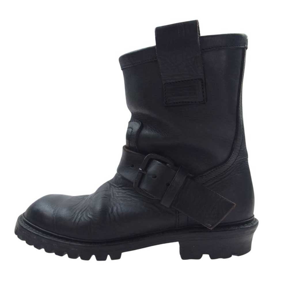 JULIUS ユリウス BLACK SENSE ブラックセンスマーケット別注 13SS 007FWM8 カウスキン レザー エンジニアブーツ ブラック系 SIZE.1【中古】