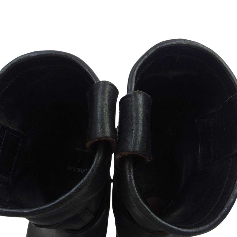 JULIUS ユリウス BLACK SENSE ブラックセンスマーケット別注 13SS 007FWM8 カウスキン レザー エンジニアブーツ ブラック系 SIZE.1【中古】
