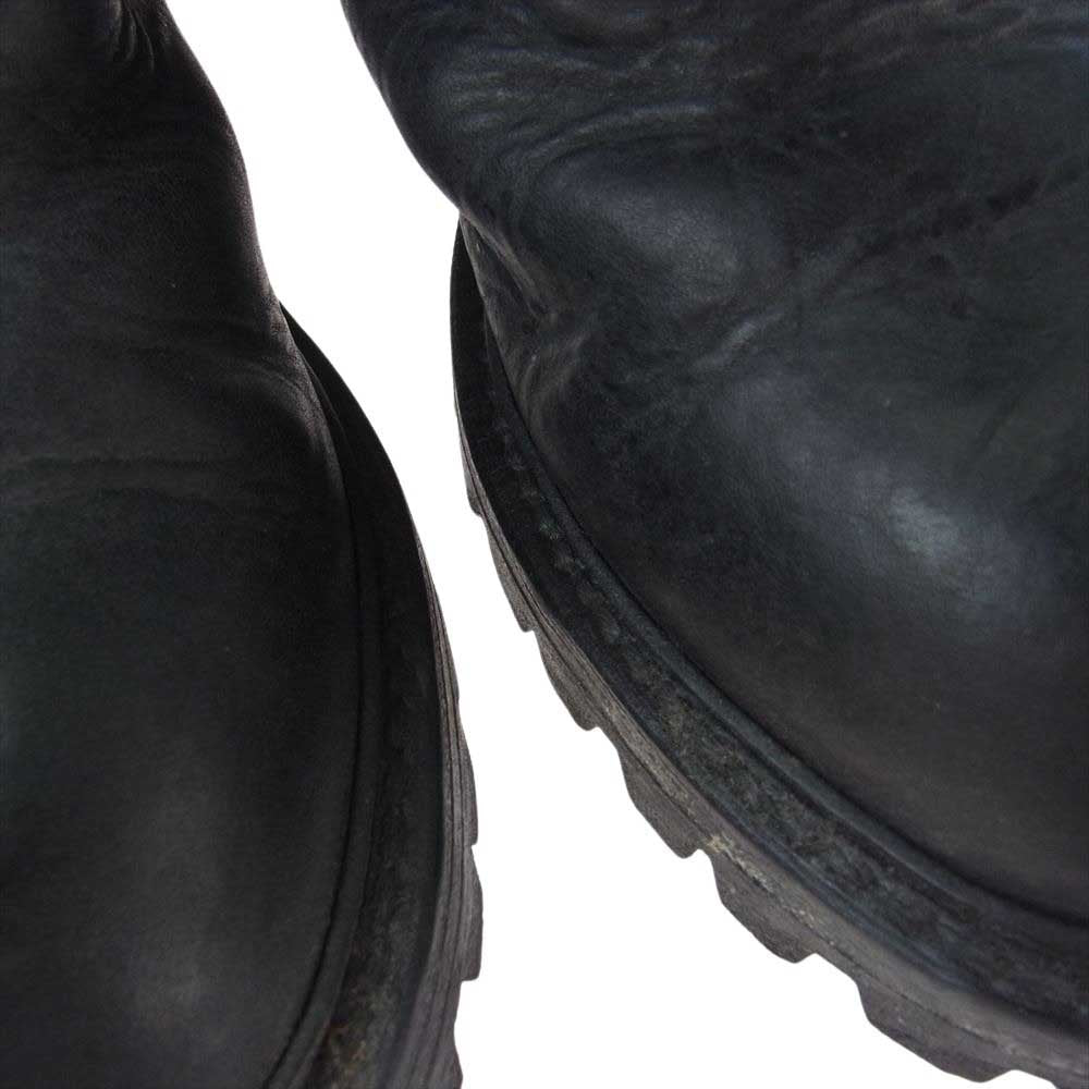 JULIUS ユリウス BLACK SENSE ブラックセンスマーケット別注 13SS 007FWM8 カウスキン レザー エンジニアブーツ ブラック系 SIZE.1【中古】