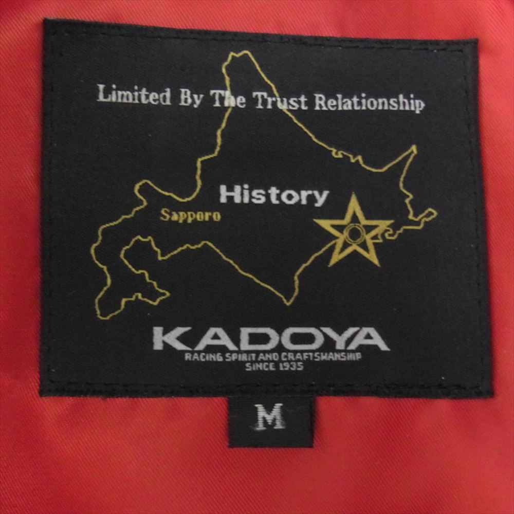 KADOYA カドヤ TSR-H  History ヒストリー 別注 牛革 カウハイド ハードステア レザー シングル ライダース ブラック系 M【美品】【中古】