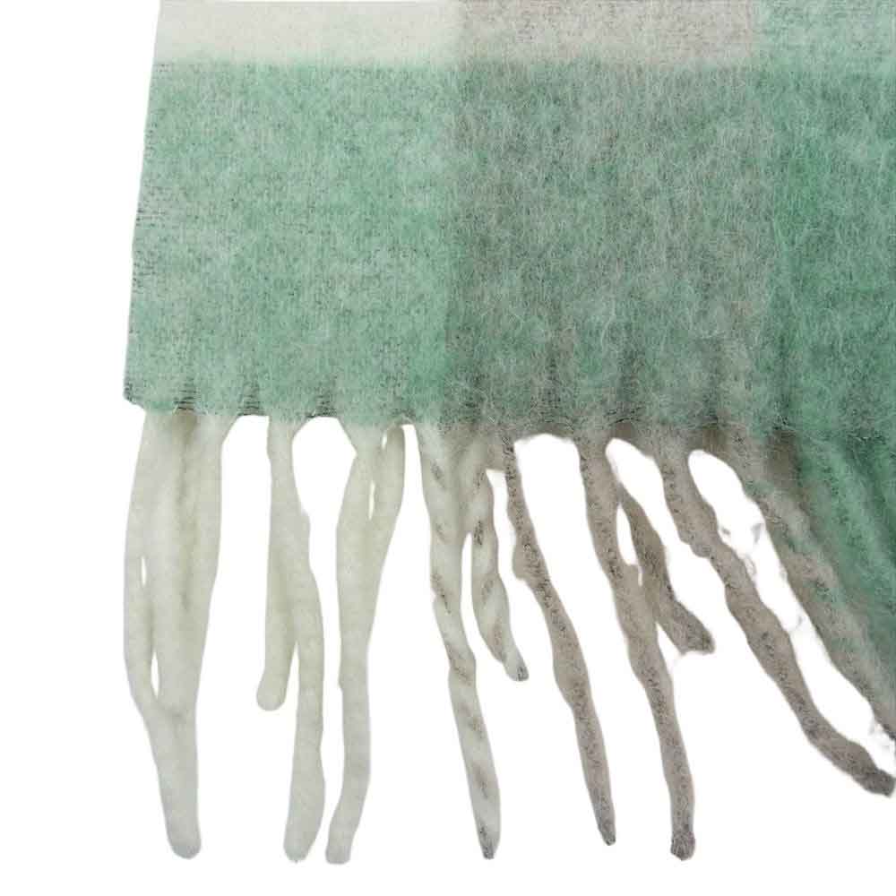 Acne Studios チェック柄マフラー グリーン系 Acne Studios チェック柄マフラー グリーン/グレー - メルカリ