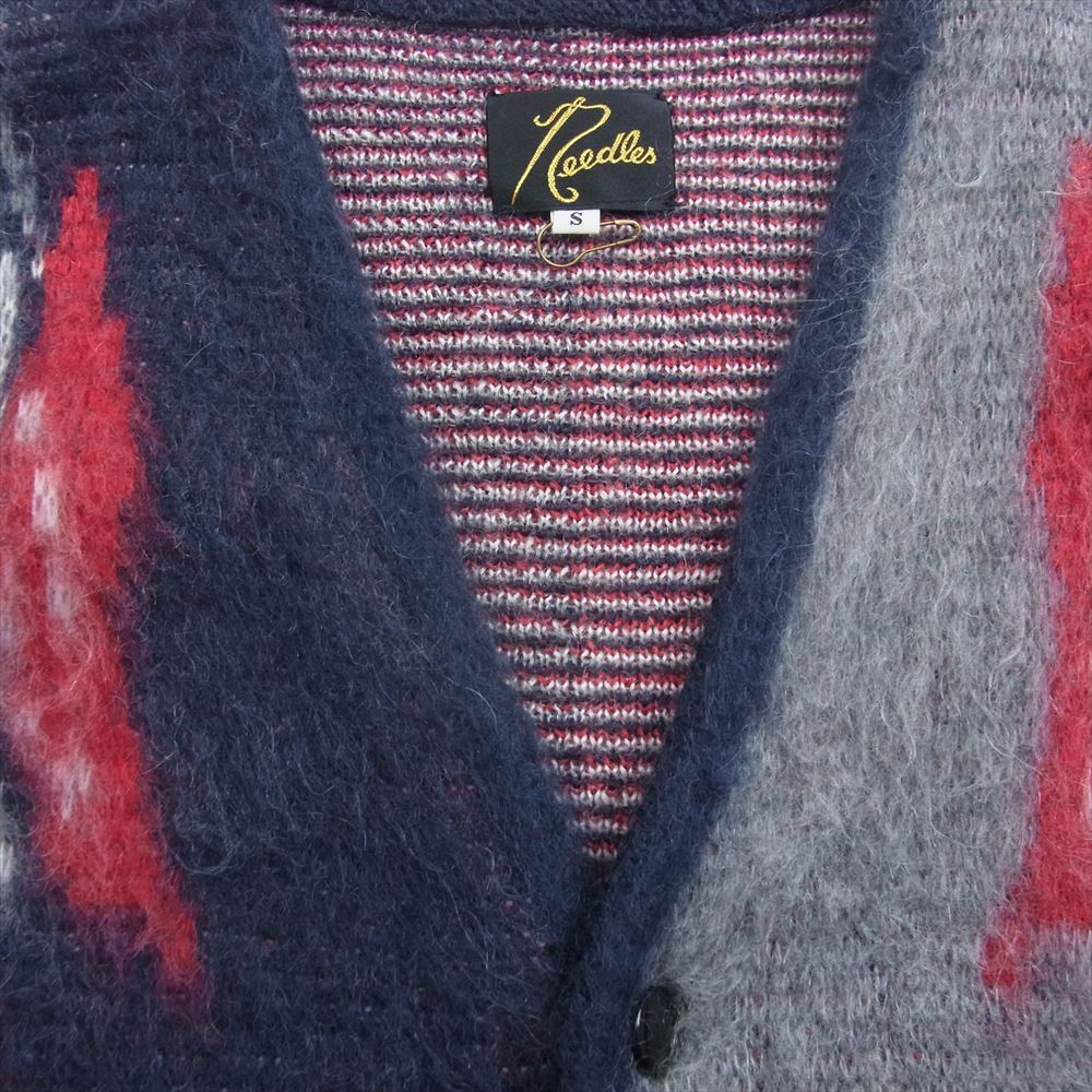 Needles ニードルス LQ275 Papillon Mohair Cardigan パピヨン バタフライ モヘア モヘヤ カーディガン 蝶 ネイビー系 S【中古】