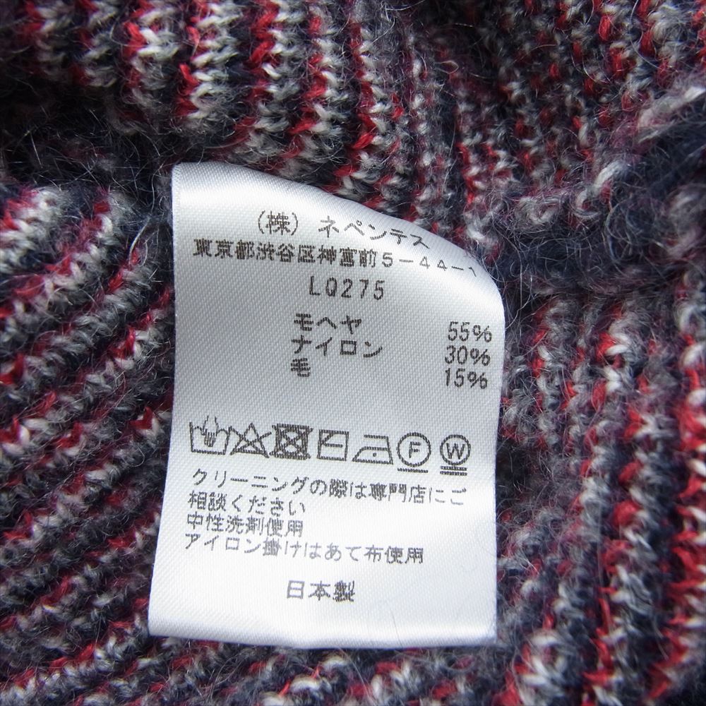 Needles ニードルス LQ275 Papillon Mohair Cardigan パピヨン バタフライ モヘア モヘヤ カーディガン 蝶 ネイビー系 S【中古】