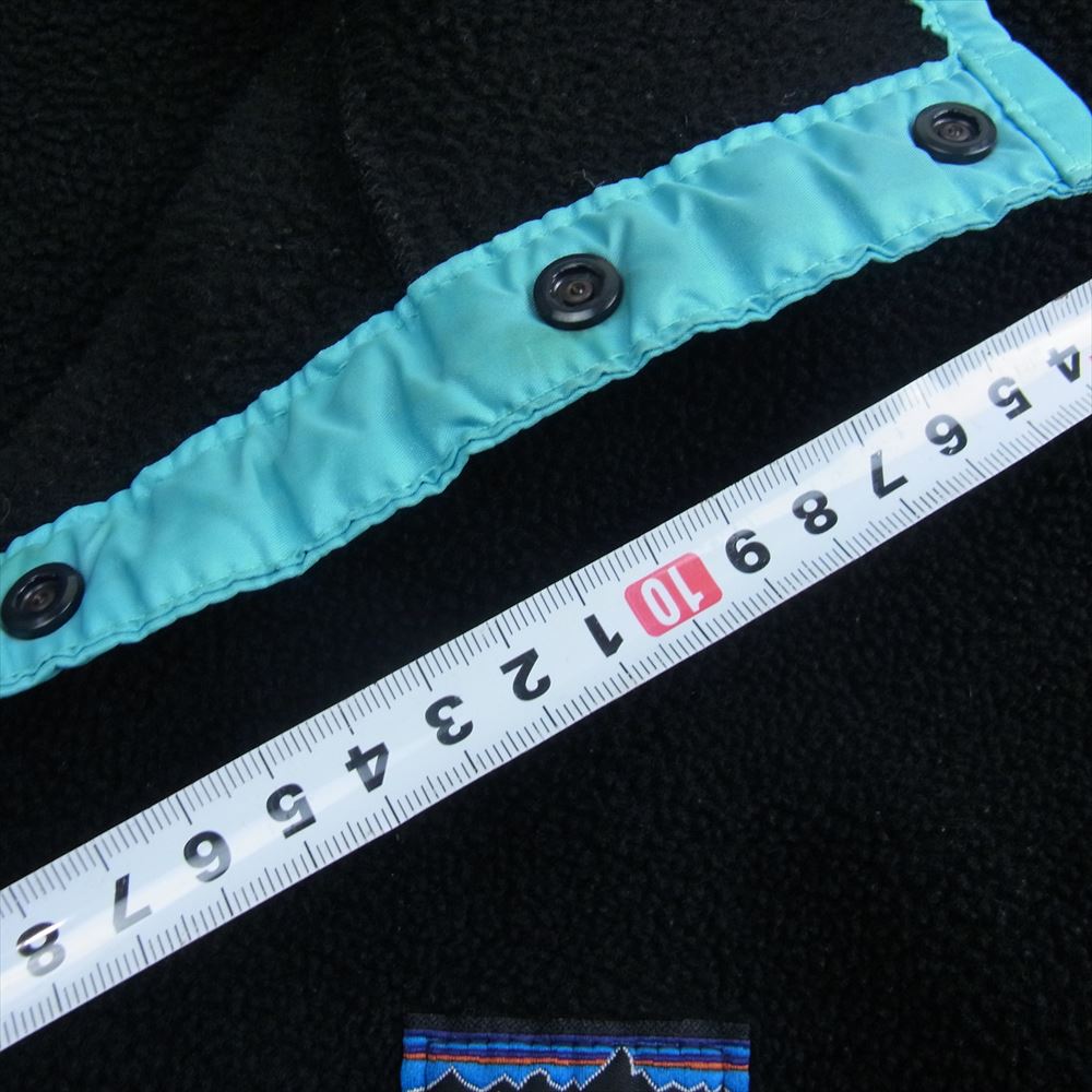 patagonia パタゴニア 25541 80s 90s 三角タグ USA製 スナップT プルオーバー 長袖 フリース  ブラック系 L【中古】
