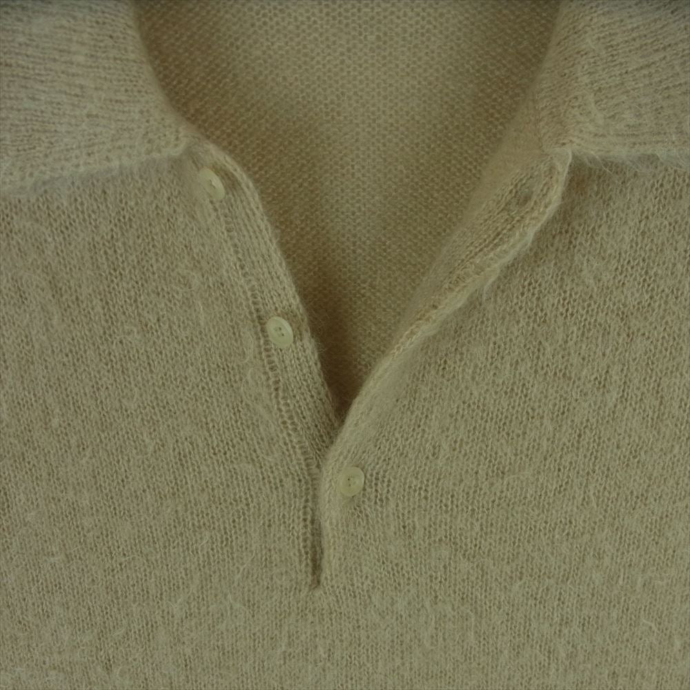 AURALEE オーラリー 23AW A23AP03KM BRUSHED SUPER KID MOHAIR KNIT POLO ブラッシュド スーパーキッドモヘヤ ニット プルオーバー ベージュ系 4【中古】