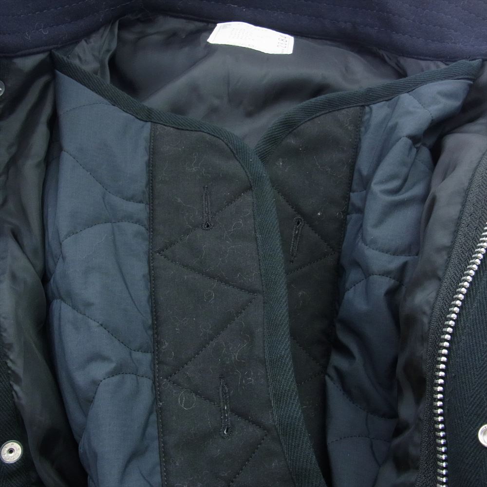 Sacai サカイ 22AW 22-02884M Wool Melton Blouson ウール メルトン ブルゾン フルジップ レイヤード ジャケット ダークネイビー系 3【中古】
