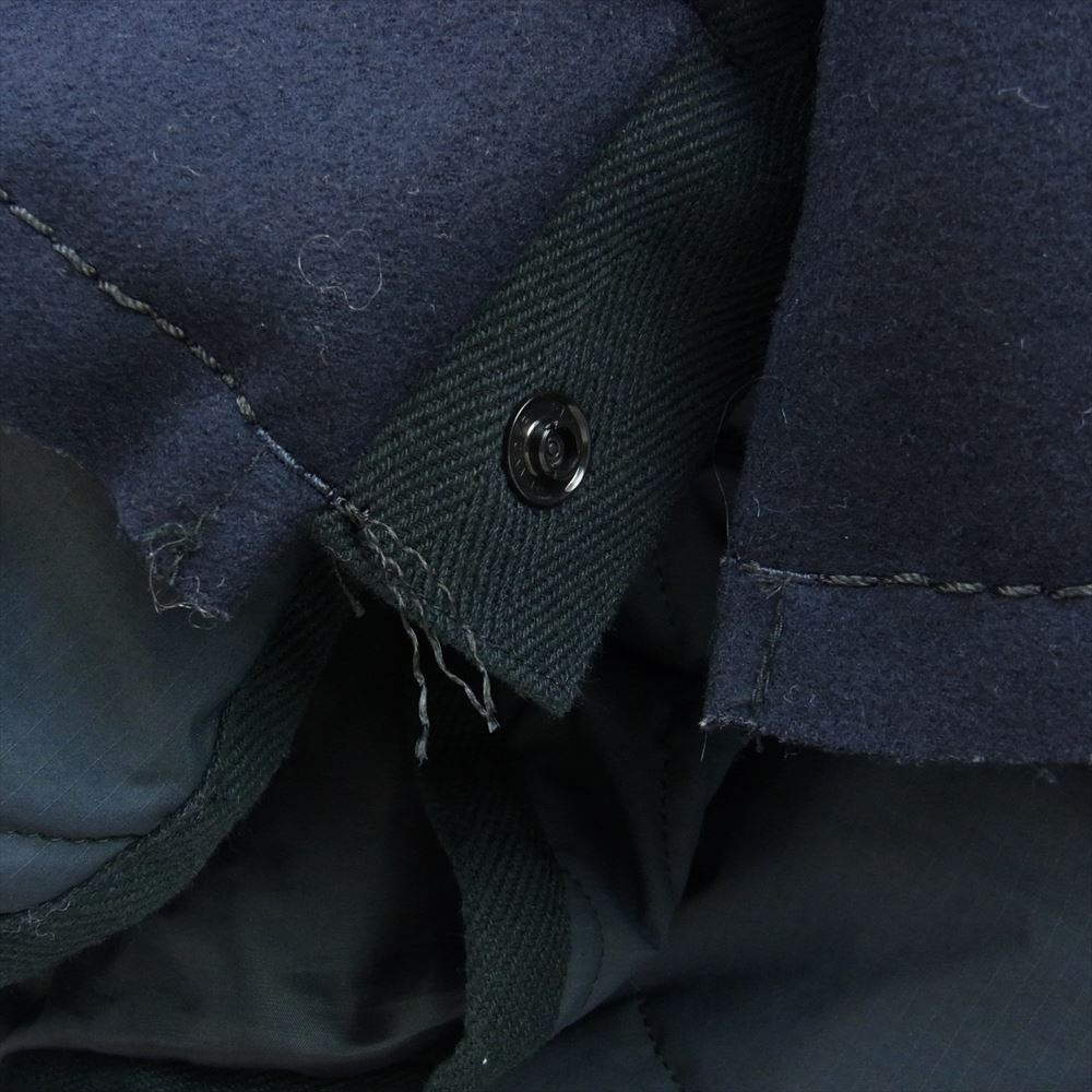 Sacai サカイ 22AW 22-02884M Wool Melton Blouson ウール メルトン ブルゾン フルジップ レイヤード ジャケット ダークネイビー系 3【中古】
