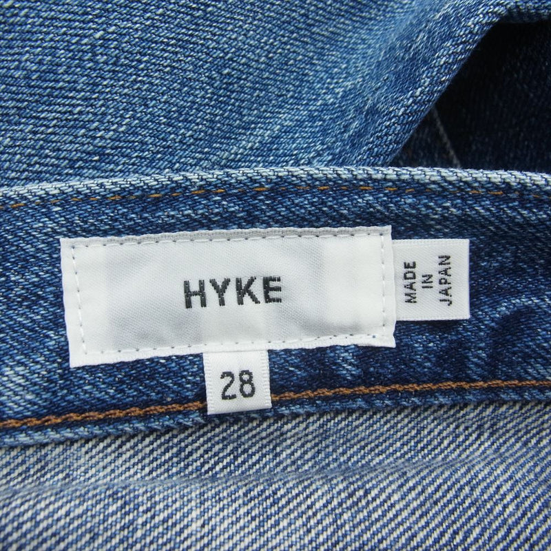 HYKE ハイク CLASSIC STRAIGHT クラシック ストレート ボタンフライ デニム パンツ インディゴブルー系 28【中古】