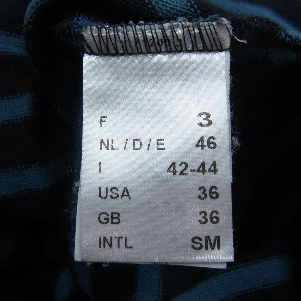 SAINT JAMES セントジェームス ボーダー バスクシャツ 長袖 Tシャツ ブラック系 ネイビー系 36【中古】