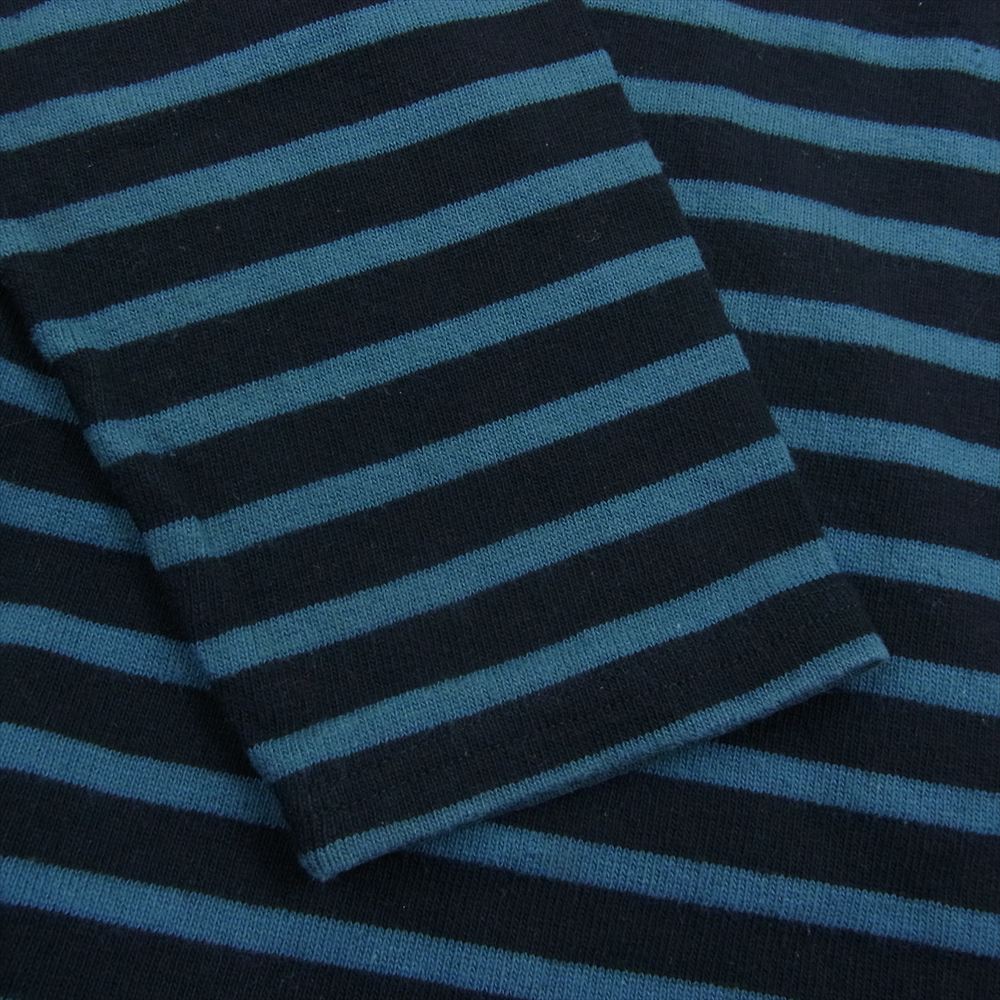 SAINT JAMES セントジェームス ボーダー バスクシャツ 長袖 Tシャツ ブラック系 ネイビー系 36【中古】